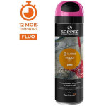 Soppec - traceur chantier marquage provisoire tp + fluo rose cerise 500ml
