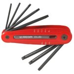 Sortie de cl  ergot facom torx dans support rabattable, 8 pcs.