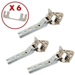 Sos accessoire lot de 3 charni�res de porte pour r�frig�rateur, cong�lateur bosch 00268699, 5554870