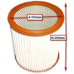 Sos accessoire filtre cylindre diam 185mm h 200 mm pour aspirateur rowenta zr70