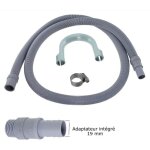 Sos accessoire kit de rallonge de tuyau de vidange universel (l2500mm, raccord intgr 19 - 22mm) pour ...