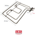 Sos accessoire r�sistance de voute / grill 1100w + 1100w pour four, cuisini�re 262900064 beko, essentiel ...