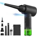 Souffleur air comprim�, 100000 tr / min de souffleur pc avec batterie 9000mah, bombe air sec - nettoyage ...