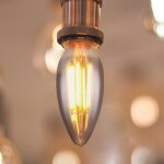 Globo - ampoule led fumée lampe en verre en forme de bougie moderne, 1x led e14 douille 6 watt 380 lumens ... Globo - ampoule led fumée lampe en verre en forme de bougie moderne, 1x led e14 douille 6 watt 380 lumens ...