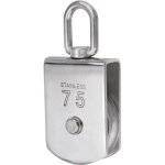 Sourcing map poulie simple m75, en acier inoxydable 304, pour c�ble de suspensions, crochet pivotant ...