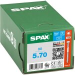 Spax vis terrasse, 5 x 70 mm, 90 pi�ces, filetage de fixation, t�te cylindrique, t - star plus t25, pointe ...