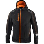 Sparco york tech soft shell taille s veste noir / orange fluo veste de travail d'hiver avec capuche amovible, ...