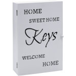 Spetebo - bo�te � cl�s en bois blanc - env. 32 x 22 cm - home sweet home keys