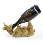 Spetebo - porte - bouteille dco chvre en or - 29 x 10 cm - chvre buveuse porte - bouteille de vin