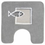 Tapis de bain polyester andros 50x50cm motif poisson gris spirella Tapis de bain polyester andros 50x50cm motif poisson gris spirella