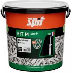 Spit - cheville � frapper hit - m p t�te plate en nylon et clou - vis zingu� - seau de 1000 pi�ces 060125 ...