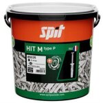 Spit - cheville � frapper en nylon hit mp - � 5 x 25 / 5 mm - seau de 1000 + 5 forets 060126 060133