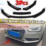 Insma - spoiler de diffuseur de lvre de sparateur de pare - chocs avant noir brillant pour audi a4 ...