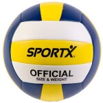 Sportx ballon de volleyball officiel 22 cm blanc / geel / blauw
