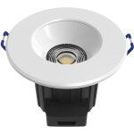 Spot dimmable sp�cial salle de bains (9w 520lm 2700k 38) - blanc et chrome - voltman