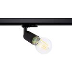 Spot � douille sur rail triphas� oasis pour ampoule e27 noir