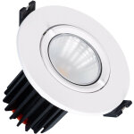Spot downlight led rond 10w lifud coupe  70 mm 4000k 55 blanc neutre