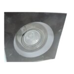 Spot encastr� � 83mm acier bross� orientable avec lampe halog�ne 50w gu10 230v premium paulmann 98934 ...