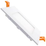 Dalle led 6w carr�e extra - plate coupe 105x105 mm 3000k blanc chaud