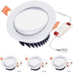 Spot encastrable led 12w blanc chaud 3000k spot encastrable led orientable � 40� pour cuisine, salle ...