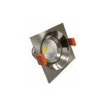 Silumen - spot encastrable led cob carr� orientable 8w 60� alu - blanc neutre