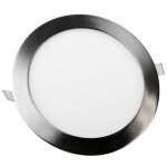Digilamp - spot encastrable led inox downlight panel extra - plat 12w blanc neutre 4000k, diamtre : ...
