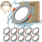 Spots encastrables led noir ultra plat 5 w 230 v ip44 500 lumen lot de 10 spots encastrables plafond ...