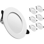 Spot encastrable mur et plafond spot led encastrable, extra plat 25mm, 6000k blanc froid, 5w 500lm downlight ...