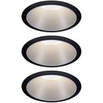 Spot encastrable paulmann 93408 jeu de 3 eec: a + (a + + - e) 6. 50 w blanc chaud noir, argent 1 pc(s) ...