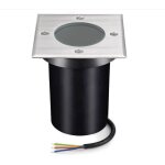 Spot encastrable de sol pour gu10 230 v - spot extrieur ip67 utilisable en carr et bross - cble prinstall ...