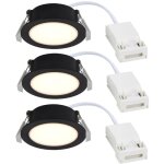 Spot encastr� olea 3 - kit mati�re plastique noir, h. 3 ip65 ledmodule / nordlux int�rieur