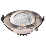 Spot encastr� rond et fin bo�te � douche lumi�re led 8w dimmable nickel