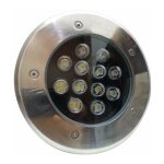 Spot ext�rieur encastrable led ip65 220v sol 12w 60� - blanc chaud - silumen