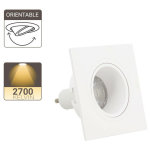 Xanlite - spot gu10 50w 2700k carr� orientable blanc ip20 - sp50cab