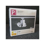 Spot halogne double chrom mat orientable  83x180x183mm pour rail 2x35w 2900k gu5. 3 12v urail paulmann ...