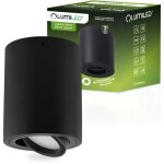 Spot halog�ne en saillie mobile lundo gu10 rond noir