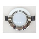 Spot led 6w encastr  82mm chrome orientable 25 avec lampe 3000k gu5. 3 12v et driver 230v brumberg ...