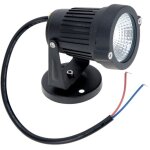 Spot led en aluminium noir pour pelouse, 5w 85 - 265v, blanc chaud