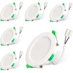 Spot led encastrable, 230v 7w spot plafond, lot de 6 ip44 spot etanche salle de bain, 3000k 4000k 6500k ...
