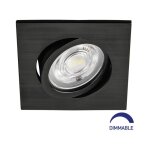 Braytron - spot led encastrable 3en1 carré noir 7w ip20 dimmable Braytron - spot led encastrable 3en1 carré noir 7w ip20 dimmable