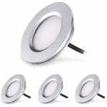Spot led encastrable 3w 12v �clairage int�rieur 4pcs, dimmable, ip44, blanc chaud m�nages (salle de bain ...