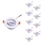 Silamp - spot led encastrable 7w blanc orientable 30� transformateur int�gr� (pack de 10) - blanc froid ...