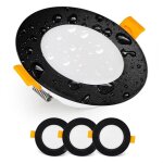 Spot led encastrable downlight led spots de plafond ip54 pour salle de bain, locaux humides, blanc chaud ...