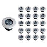 Spot led encastrable extérieur ip65 220v sol 3w 80° (pack de 20) - blanc froid 6000k - 8000k silamp Spot led encastrable extérieur ip65 220v sol 3w 80° (pack de 20) - blanc froid 6000k - 8000k silamp