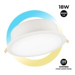 Fumagalli - spot led encastrable rond tanche cct 'teresa 260' 18w - blanc