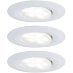 Calla spot led encastrable pour salle de bains jeu de 3 18 w ip65 blanc mat - paulmann