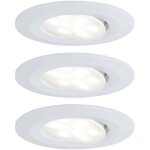 Calla spot led encastrable pour salle de bains jeu de 3 19. 5 w ip65 blanc mat - paulmann