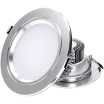 Spot led encastr� 5w led argent aluminium downlight �conomie d'�nergie anti - brouillard anti - poussi�re ...