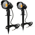 Spot led ext�rieur led 7w 220v puce cob, lampe led jardin encastrable, lampe ext�rieur � piquer lumiere ...