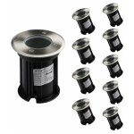 Spot led extérieur encastrable ip65 pour ampoule gu10 - pack de 10 silumen Spot led extérieur encastrable ip65 pour ampoule gu10 - pack de 10 silumen